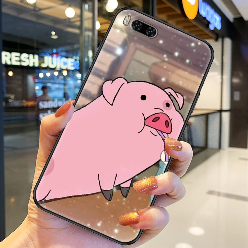 

Cute PINK Kawai Pig Phone case For Xiaomi Mi Max Note 3 A2 A3 8 9 9T 10 Lite Pro Ultra black silicone bumper 3D prime luxury