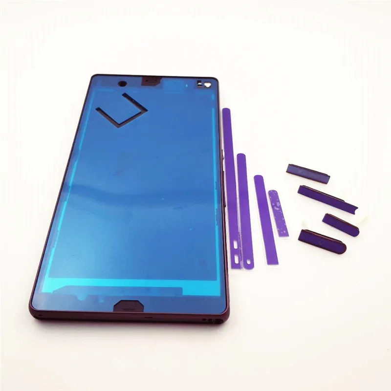 Полный корпус для Sony Xperia Z L36h C6602 C6603 Корпус Передняя рамка корпуса боковая полоса