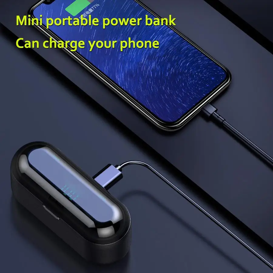 Беспроводные наушники EastVita F9 Bluetooth V5.0 гарнитура с поддержкой 8D стерео звук