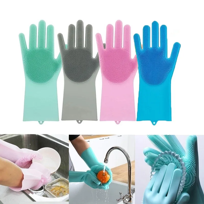 

1 пара волшебных силиконовых перчаток, губка для очистки пищевых продуктов, щетки для мытья посуды, силиконовые перчатки для мытья посуды, п...