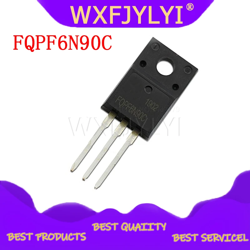 10 шт./лот FQPF6N90C 6N90 TO 220F|Интегральные схемы| |