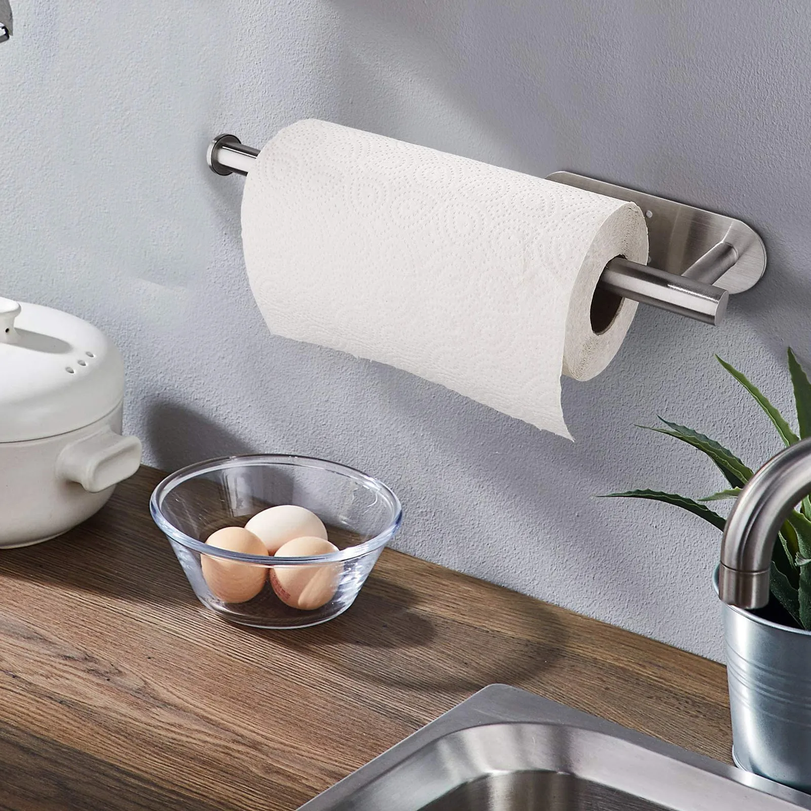

Toilet Paper Holder Stainless Steel Multifunctional Paper Towel Rack for Kitchen No Perforation Paper Holder Bathroom Accessory