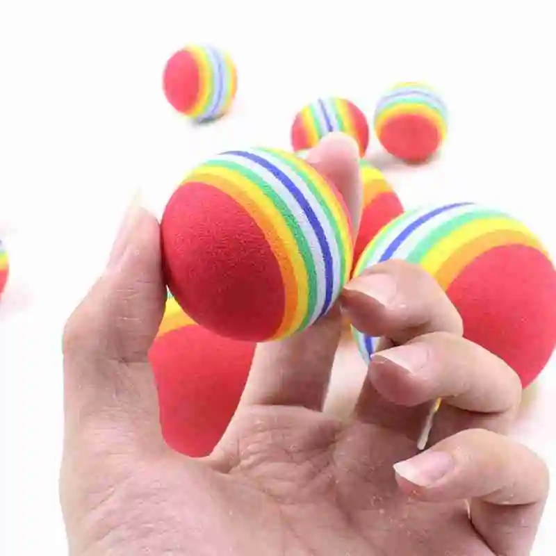 Мячи для тренировок K7O5 пенопластовые мягкие радужные мячи в полоску игры гольф