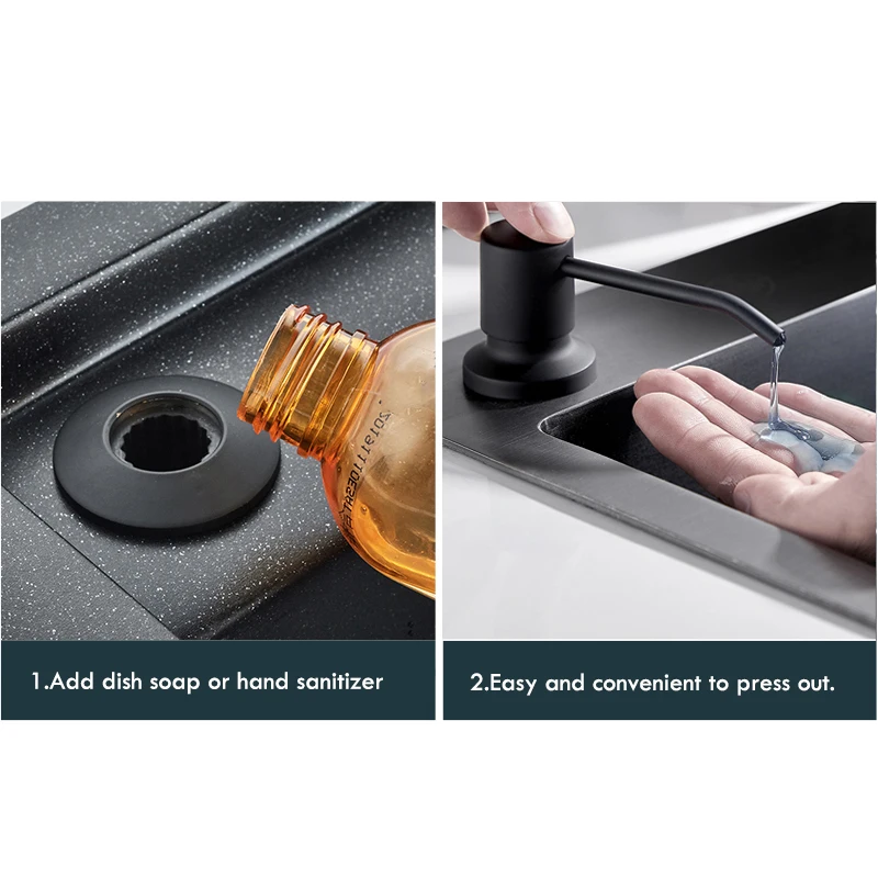 Черный матовый дозатор для мыла 300 мл | Обустройство дома