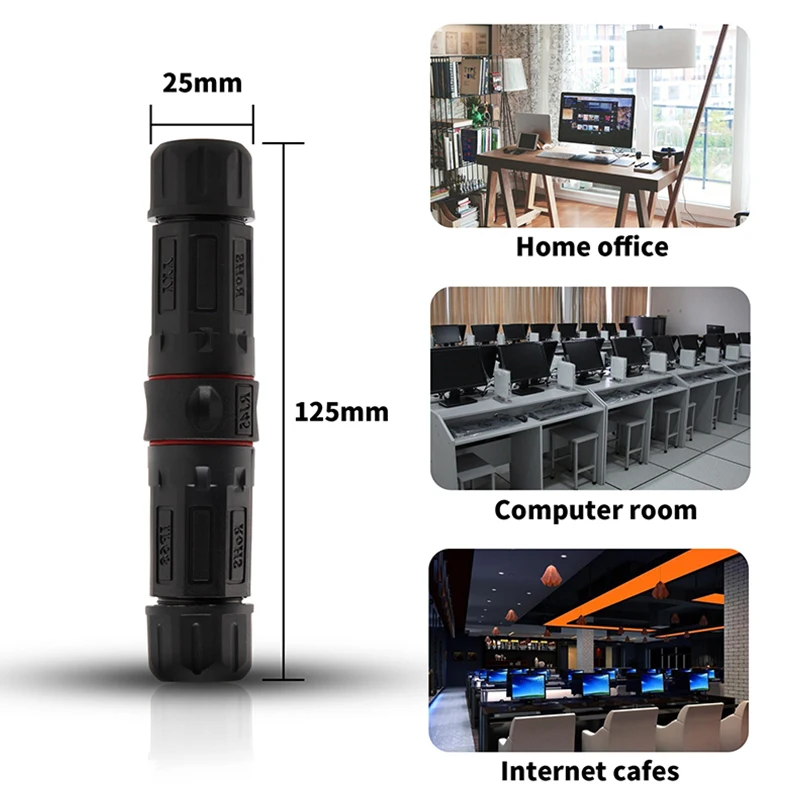 Разъем RJ45 IP68 водонепроницаемый сетевой штекер прямое соединение 4 5 мм-14 мм