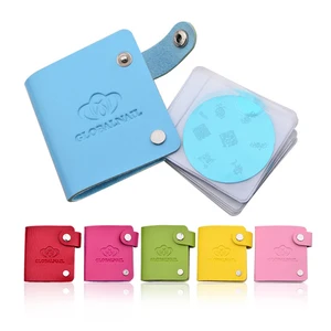 24 слота кожаная пластина для стемпинга для нейл-арта чехол папка штамп для ногтей держатель шаблона альбом хранение для трафарета диаметром 5,6 см