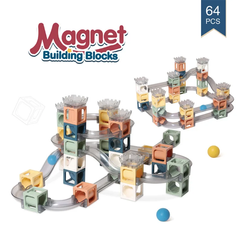Магнитный конструктор магнитный лабиринт кубик гоночная трасса шар трек воронка
