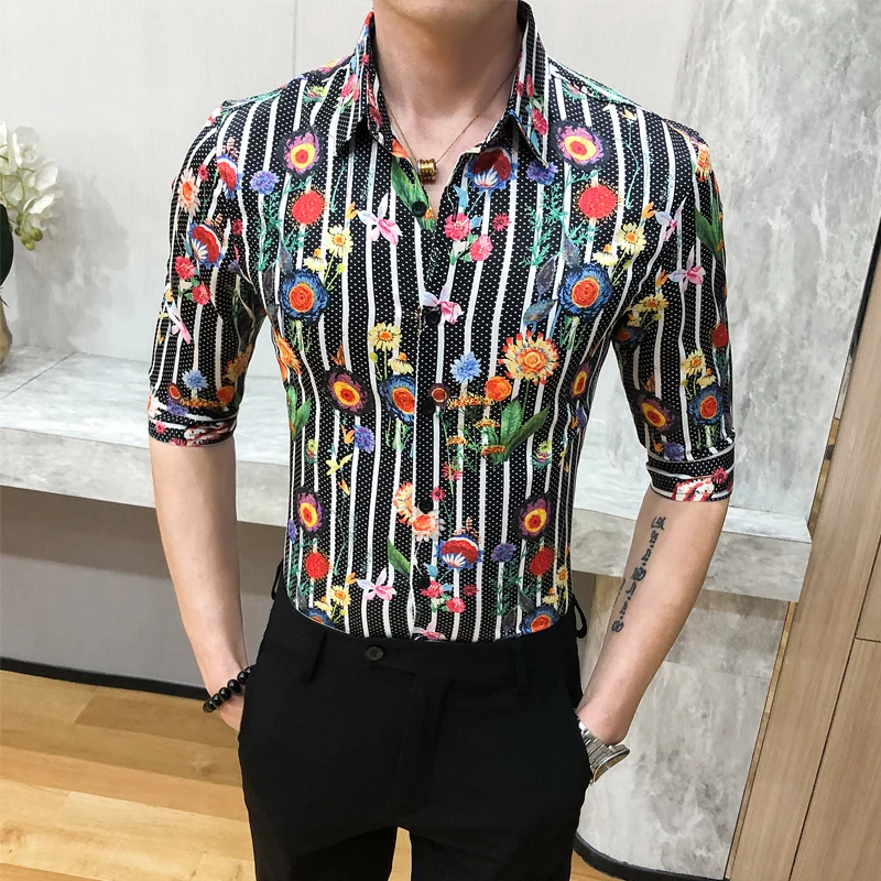 Рубашка с цветочным принтом нового дизайна 2018 | Мужская одежда