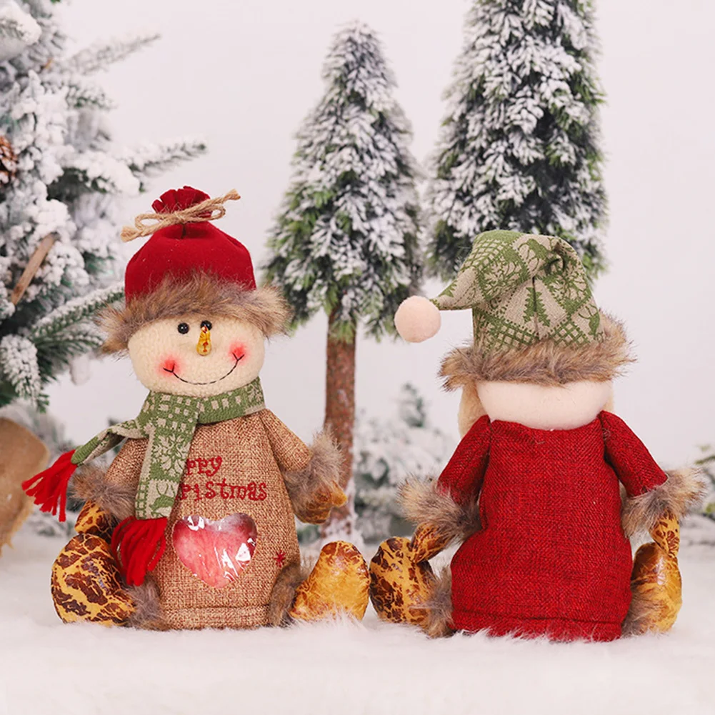 Рождественский подарок сумка Санта Клаус Снеговик Олень Apple конфеты контейнер