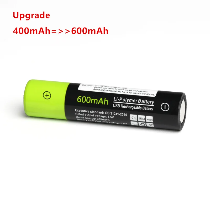 AAA Mirco USB аккумуляторная батарея AAA батарея обновление 600 мАч 1,5 В игрушки удаленные аккумуляторы с контроллером литий-полимерная батарея