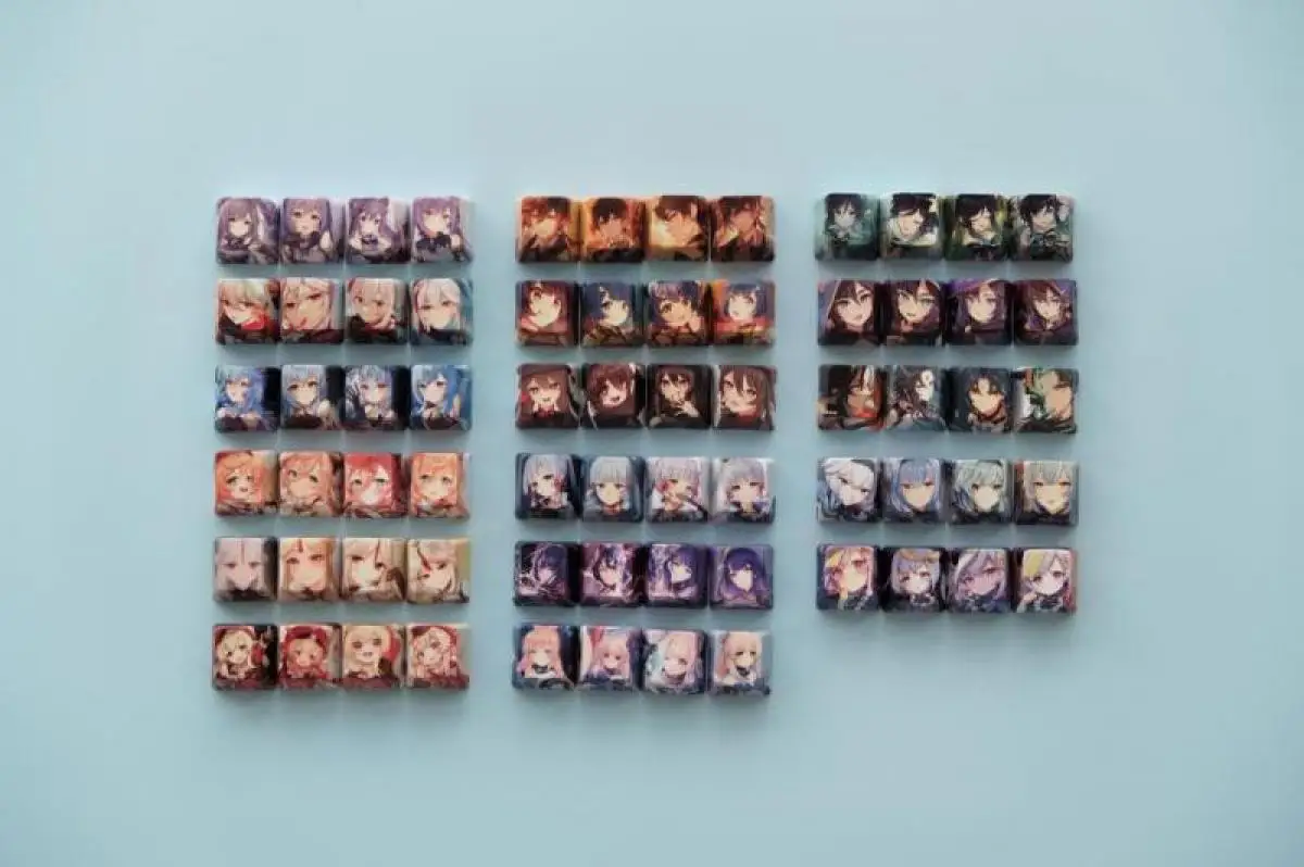 

R4 OEM Genshin Impact Keycaps Mechanical keyboard decoration PBT Beauty Keycap Cool Man Otaku Cosplay Gifts Anime Keycap