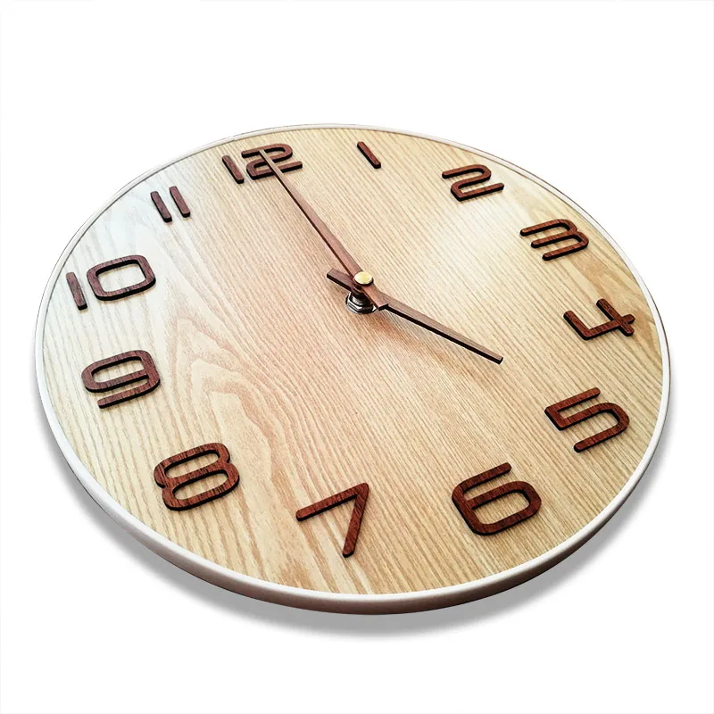 Большие 3d настенные часы бесшумные деревянные для гостиной спальни Современное