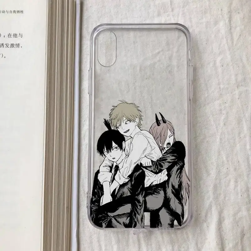 Чехол для телефона с мультяшным аниме бензопилой iPhone 11 12 13 mini pro XS MAX 8 7 6 6S Plus X 5S SE 2020