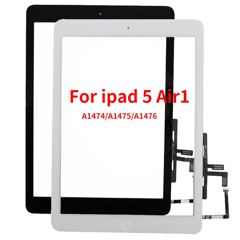Для iPad 5 Air A1474 A1475 A1476 сенсорный экран замена дигитайзер и клей + домашний flexcable