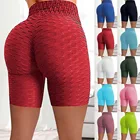 2021 спортивные Леггинсы с высокой талией, облегающие складчатые шорты для йоги, женские эластичные велосипедные шорты для бега, фитнеса, Mujer
