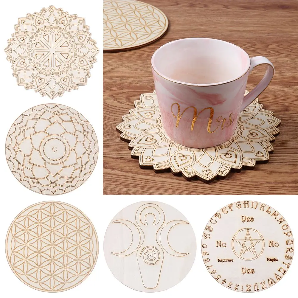 Подвеска Маятник деревянная 1 шт. настенный знак со звездами солнцем и луной