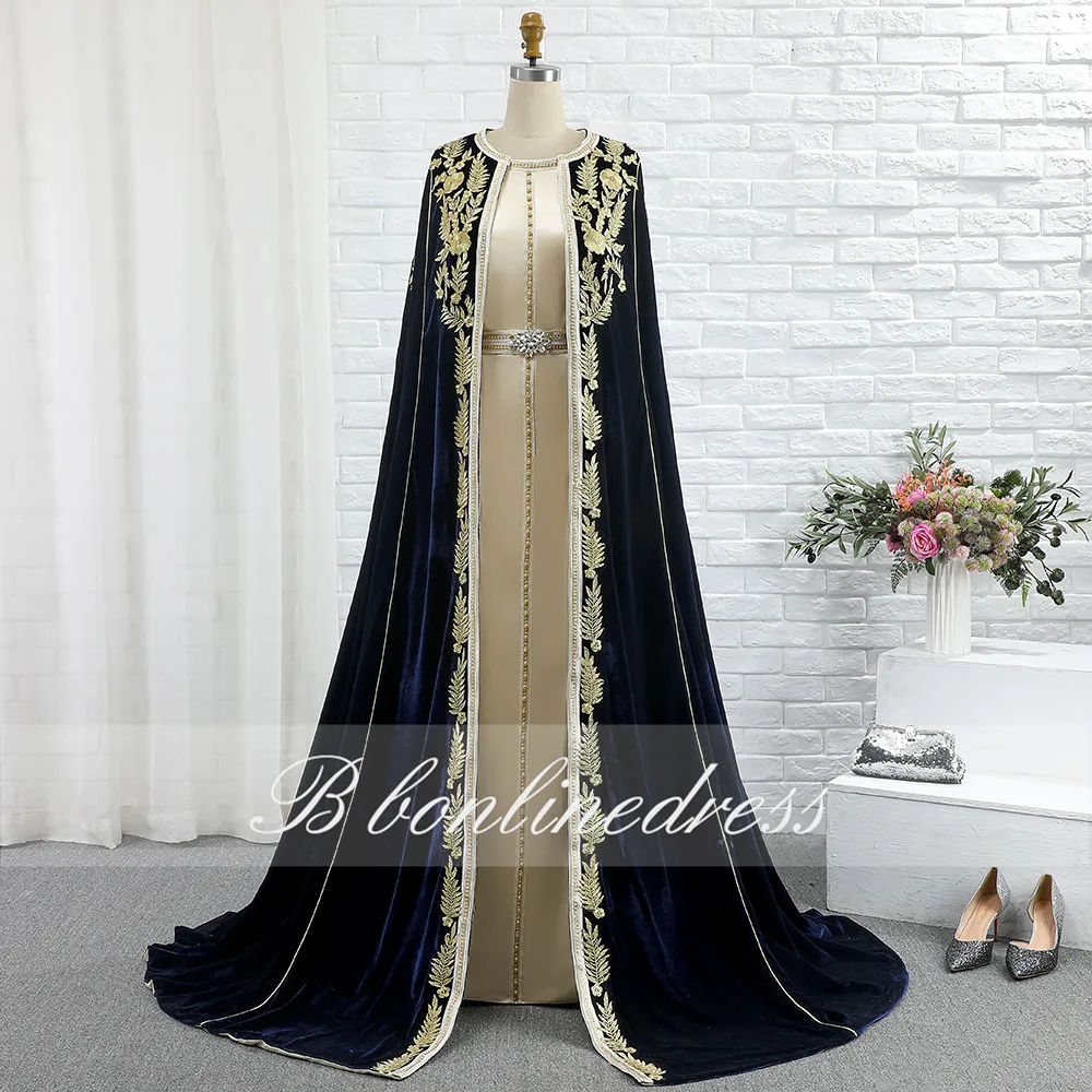 Bbonlinedress длинное вечернее платье с аппликацией Арабская абайя марокканское
