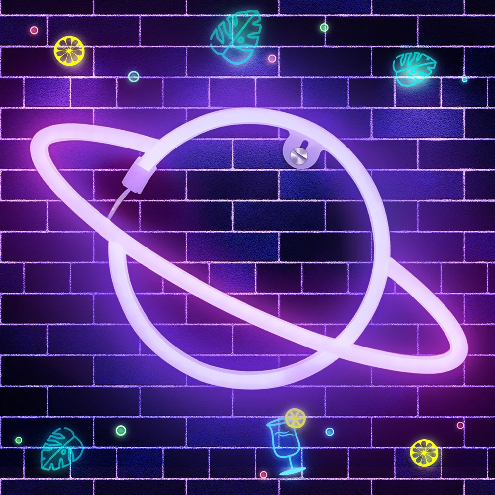 Светодиодный неоновый светильник &quotПланета&quot декор для спальни неоновая лампа