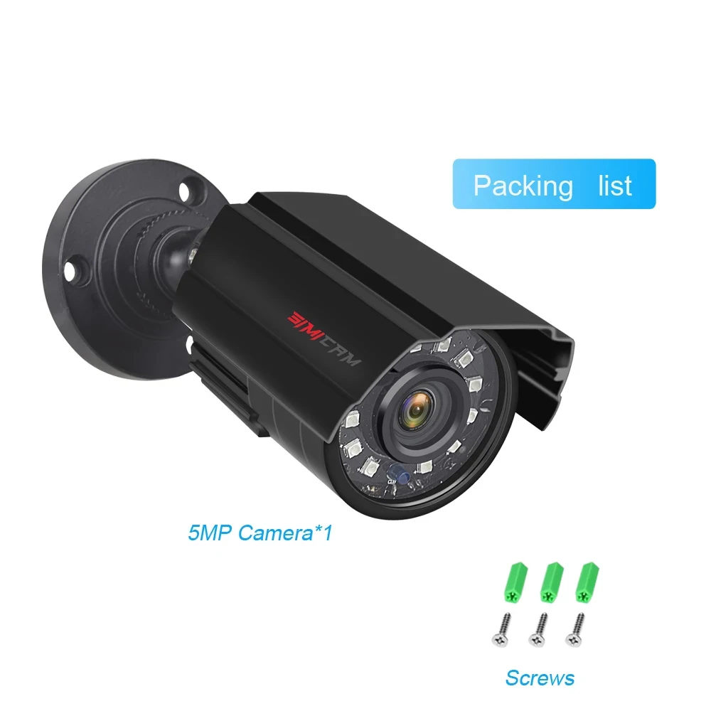 Супер 5-МП AHD-камера Metal CMOS 2560(H)*1920(V) наружная водонепроницаемая безопасность пулевидная ИК-светодиодная ночная видеосистема CCTV.
