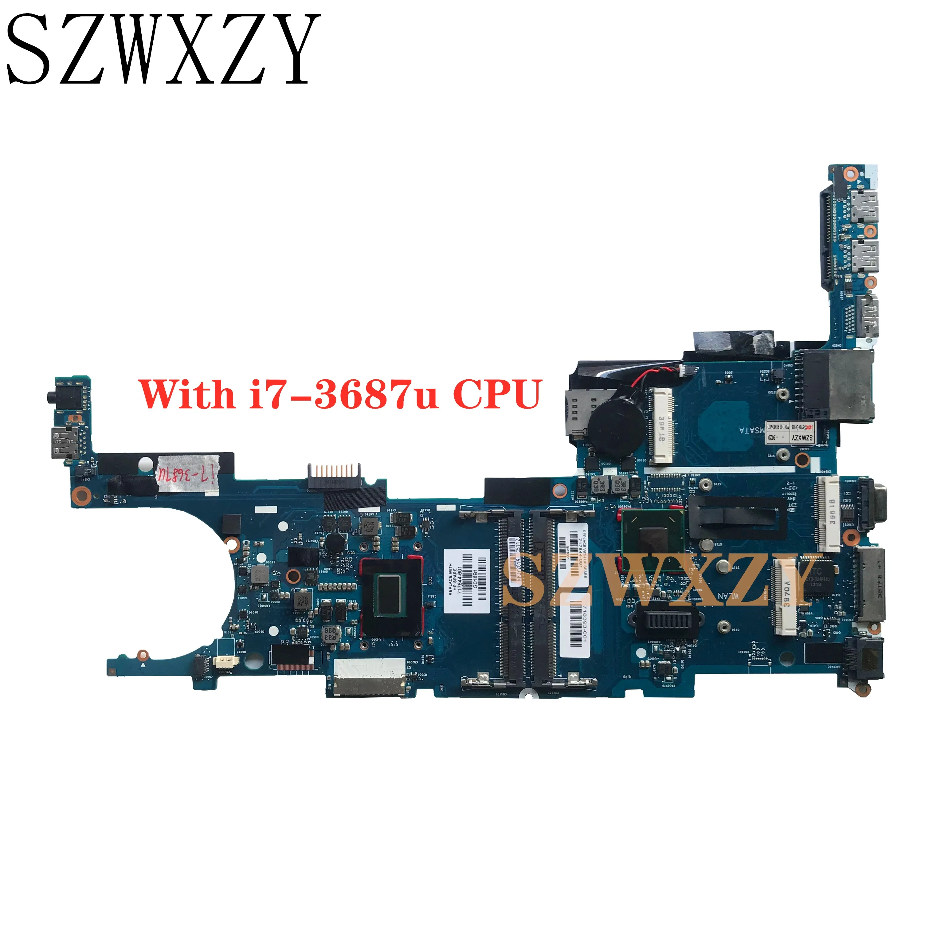 Материнская плата SZWXZY для ноутбука HP EliteBook 9470m с I7 3687u CPU 717844 601 001 6050A2514101 MB