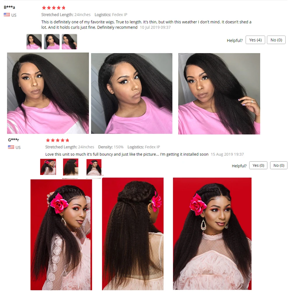 

13x4 Lace Front Human Hair Wigs For Black Women 150% Density Peruvian Kinky Straight Hair Lace front human Remy Hair Wig