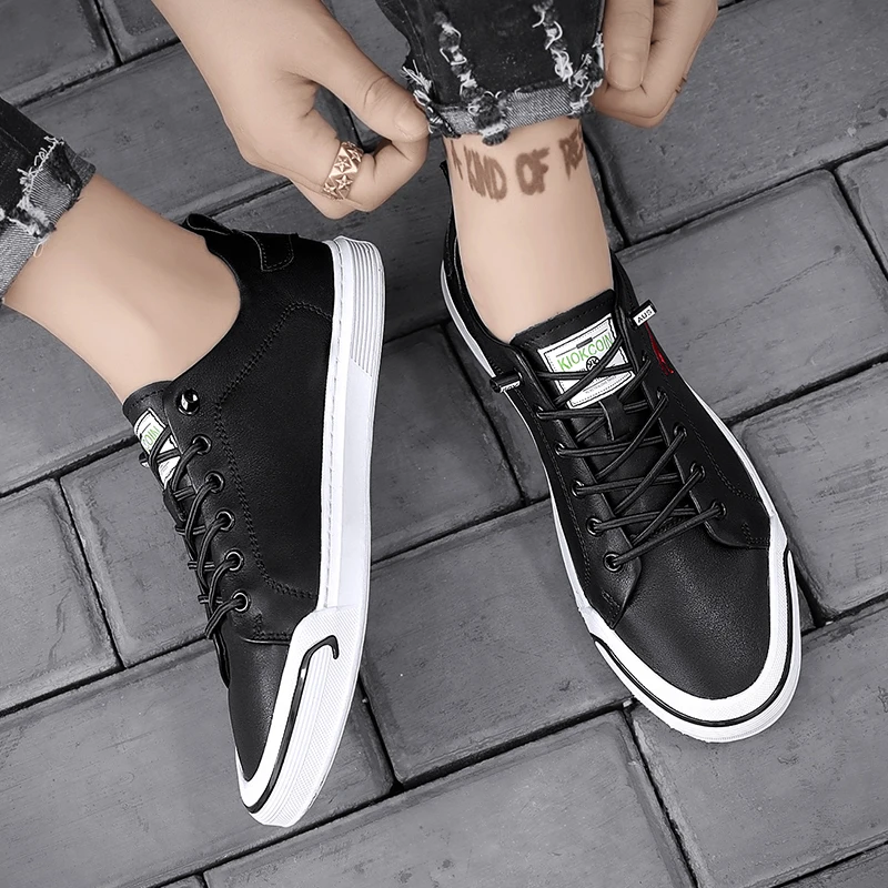 

Popular Casual Male Shoes Black Men Walking Footwear High Quality Leather Shoes For Mens Comfortable Man Brand Designer Shoe