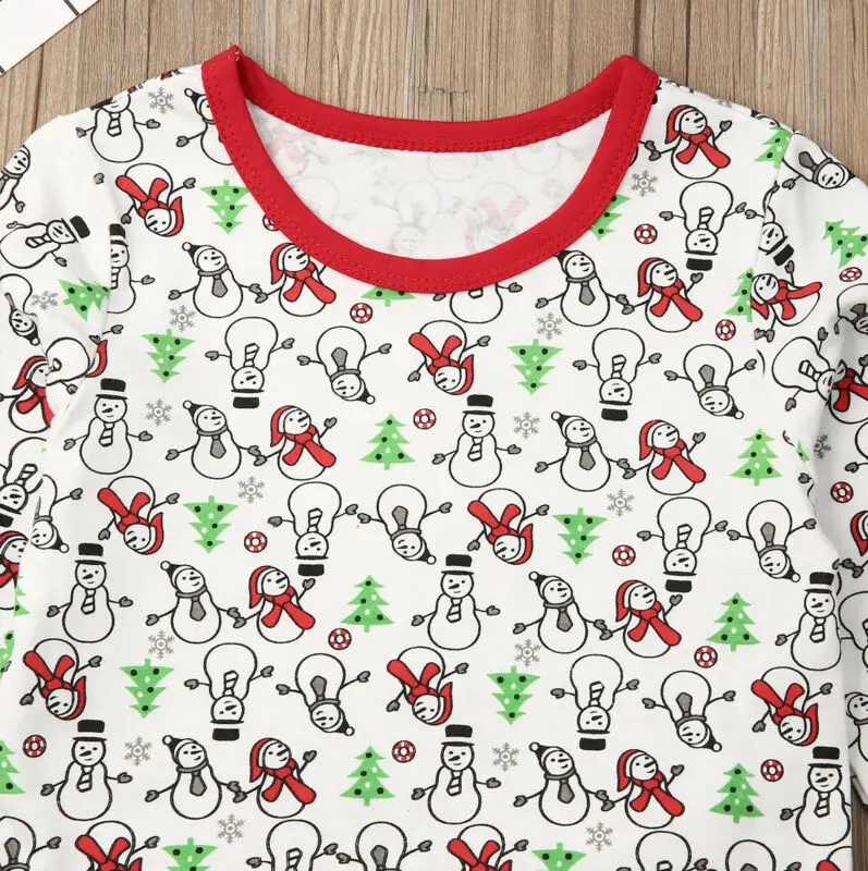 Рождественский пижамный комплект для маленьких мальчиков и девочек