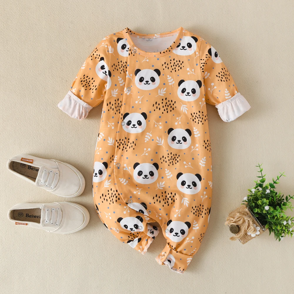 Комбинезоны для новорожденных мальчиков и девочек зимний хлопковый комбинезон с