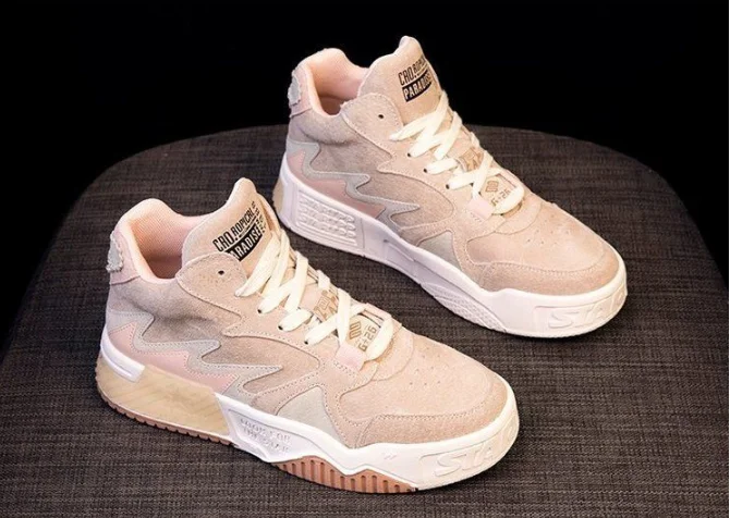 

Chunky Sneakers For Women Winter Platform Fashion Leather Vulcanized Shoes Woman High Top Casual Shoes Tennis Female