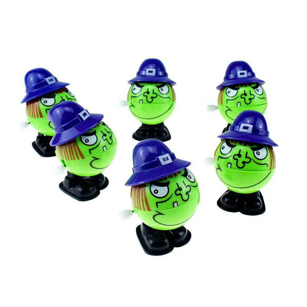 6 шт. механические игрушки для Хэллоуина с часами прыжки привидения ведьмы