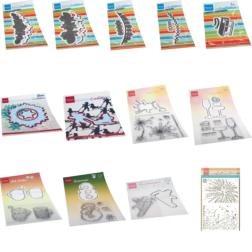 

Christmas Stitching Border Ice Crystals Chain of Snowflakes Metal Cutting Dies and stamps Set Scrapbook Paper Diary Decorations