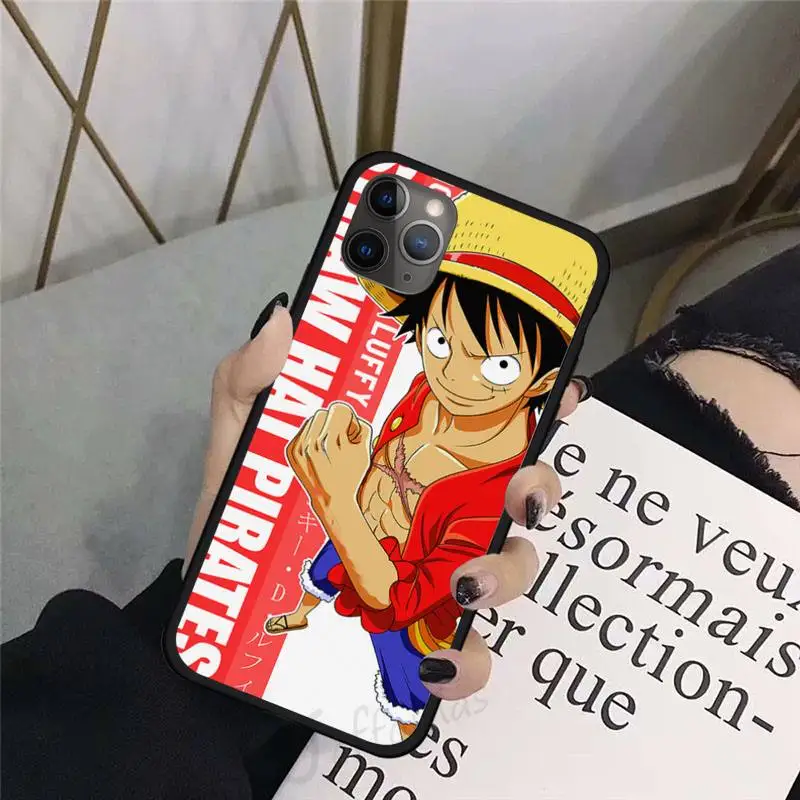 

One Piece LUFFY SKULL fire Original Phone Case For iphone 8 11 12 Redmi note 8 9 s huawei p 30 pro lite plus cover shell funda