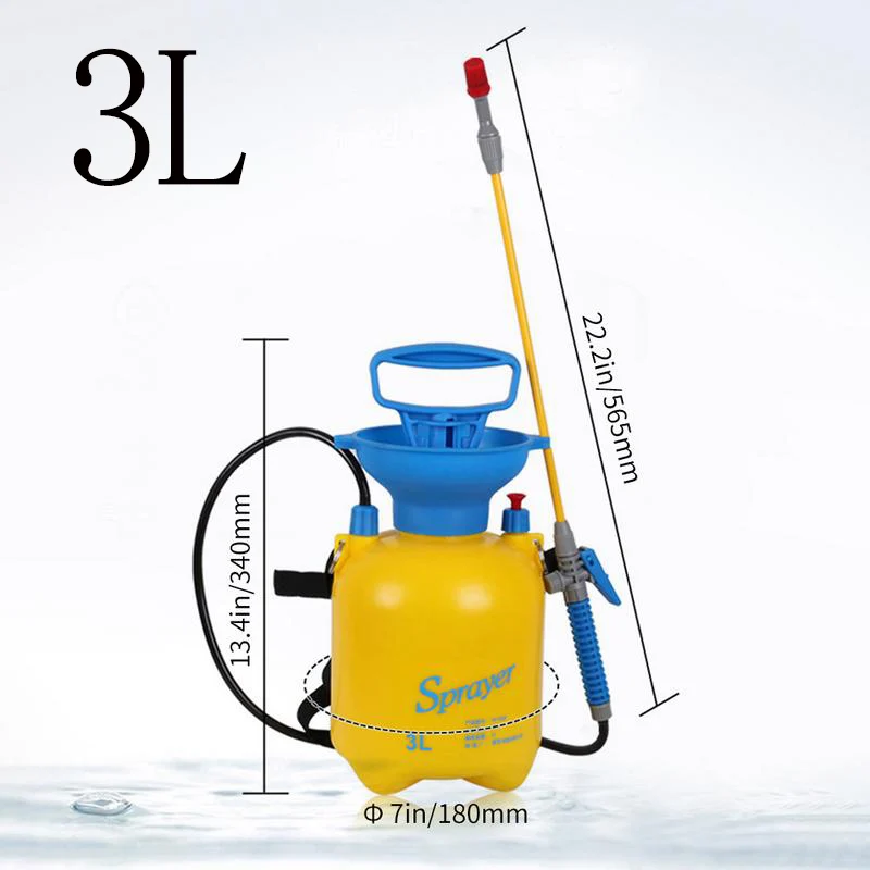 A Yellow 3L 5л 3л полив оросительный инструмент маленький садовый распылитель Лейка Садовые принадлежности для полива Цветок спрей бутылка портативный - Цвет: A Yellow 3L