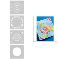2020 new square background layering metal cutting dies for diy pattern embossing making layered card paper scrapbooking no stamp