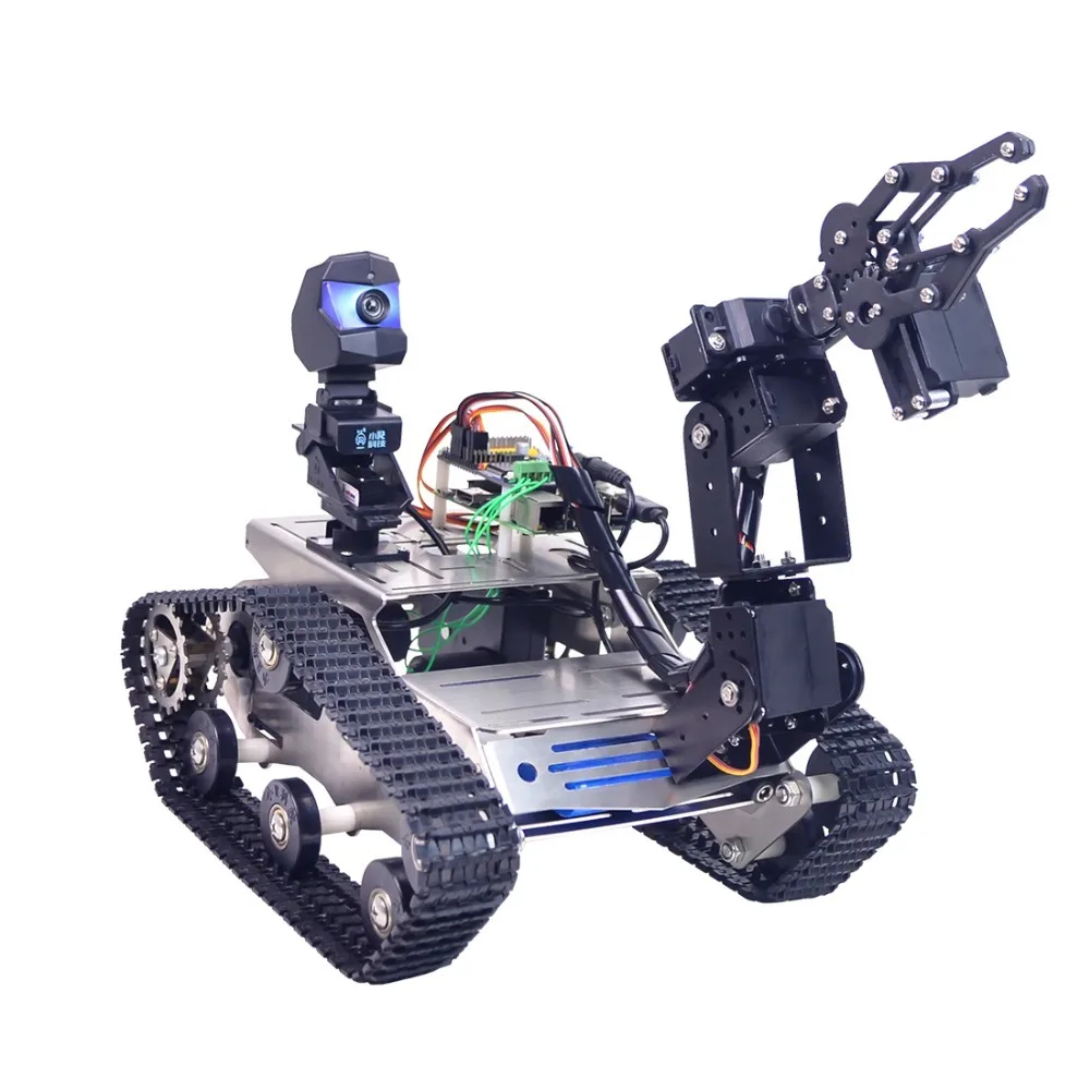 Программируемый TH WiFi FPV Танк робот автомобильный комплект с рукояткой для Arduino мега-стандартная версия/избегание версии маленький/большой коготь
