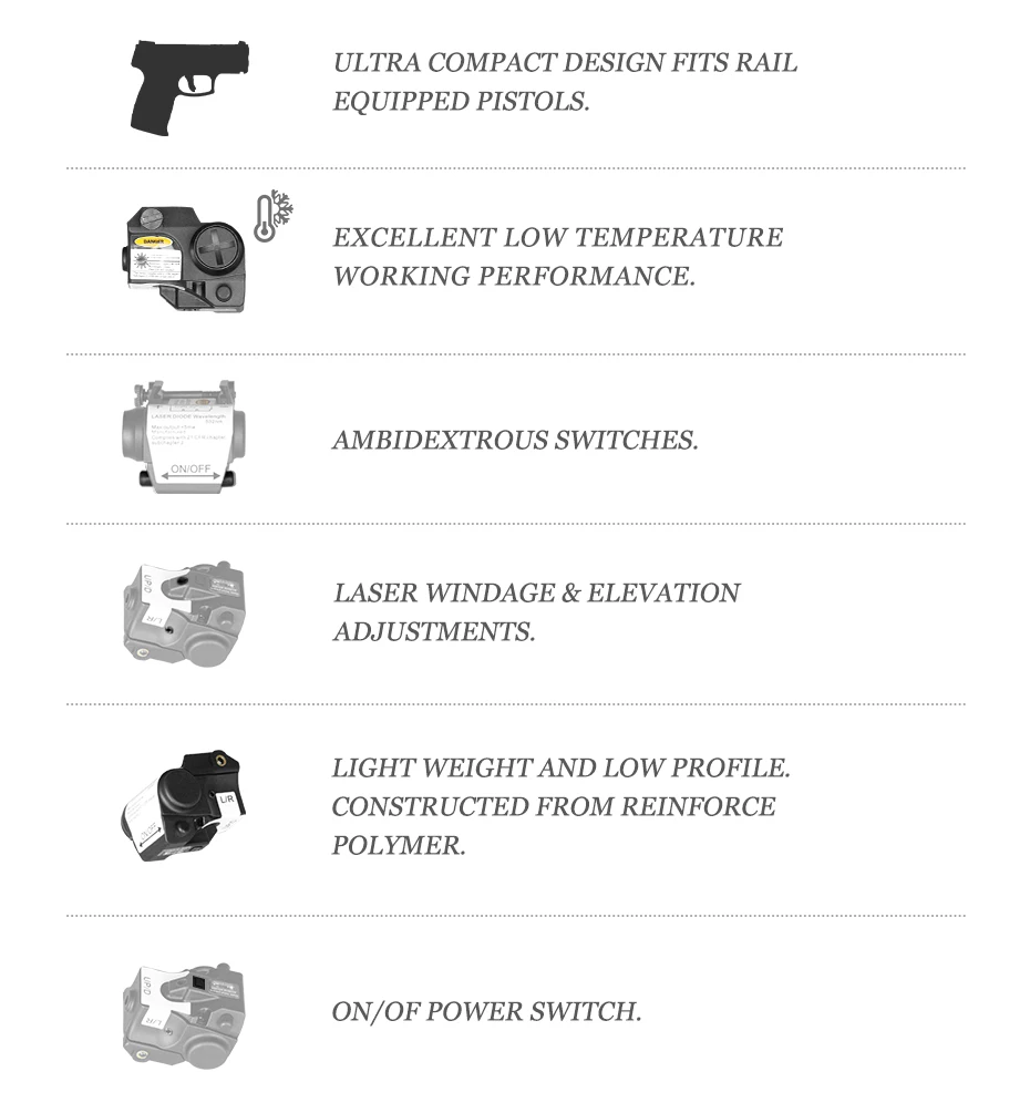 Лазерный прицел Laserspeed Мини ИК лазерный прицел пистолет Walther P22 зеленый лазерный прицел тактический прицел для охоты