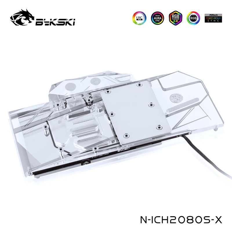 

Bykski Watercooler Compatible Inno 3D Geforce RTX2080 Super,2070 Super Graphics Card Full Cover Water Block,5V/12V,N-ICH2080S-X