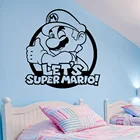 Современные Супер Марио наклейки на стену любовник Gameroom украшения аксессуары для детских комнат Декор Спальни Съемный росписи