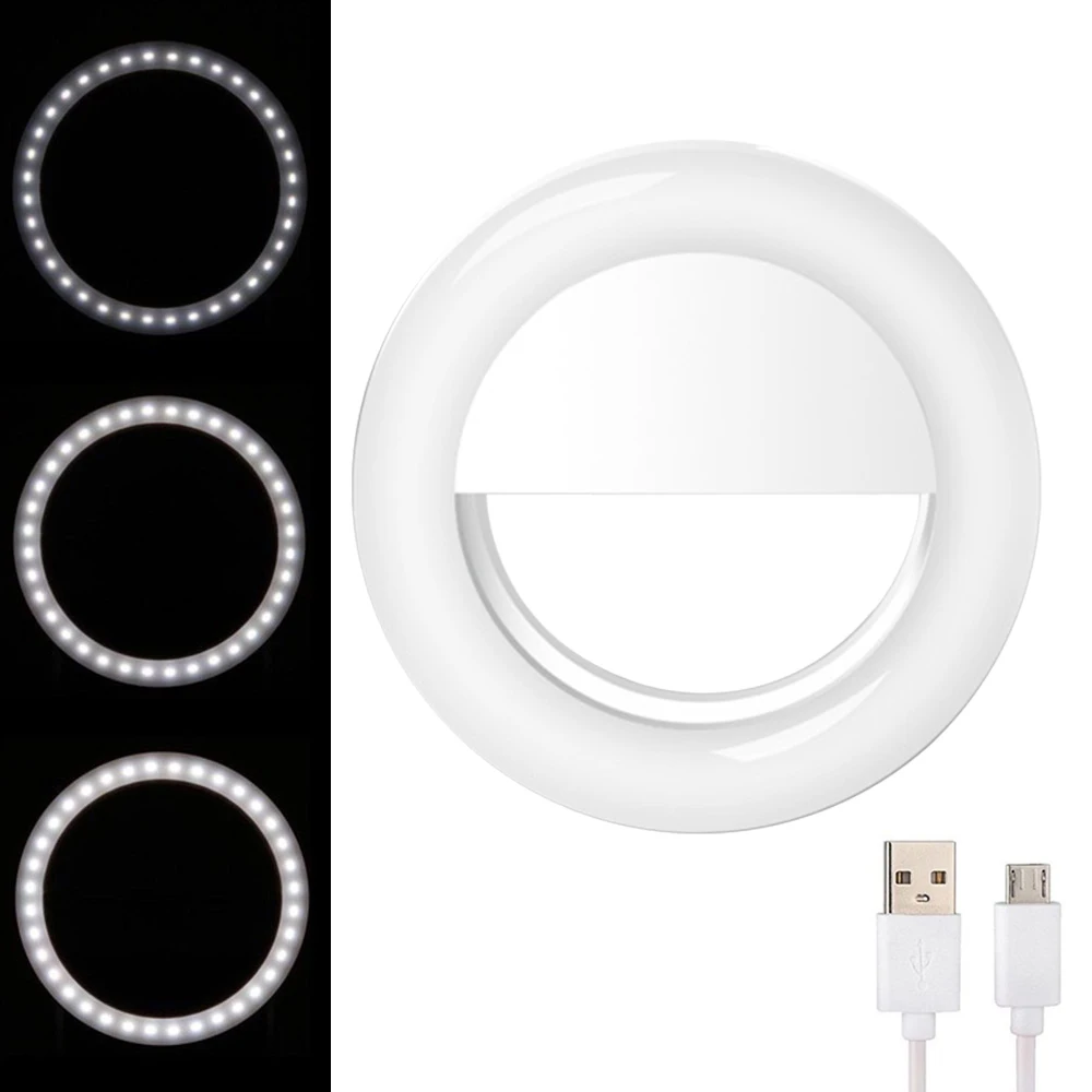 Светильник Live Selfie Ring Phone смартфон портативный USB Перезаряжаемый 360 градусов