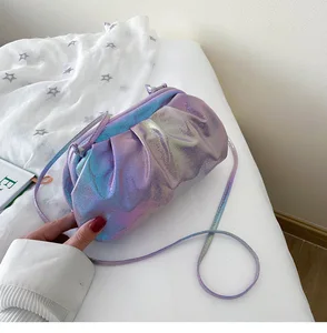 Женская сумка-клатч из ПУ кожи, с лазерным рисунком