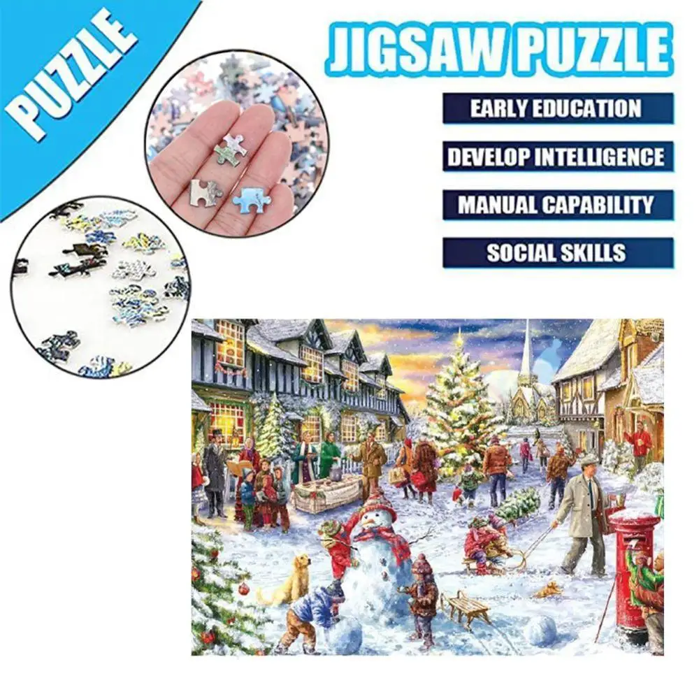 

Puzzles 1000 Piece Adult Children's puzzle Festival Landscape Paper Virtual Holiday Christ Pattern Gifts Gift Puzzle jigsaw H4S6