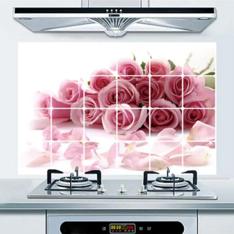 Кухонная настенная наклейка из ПВХ водостойкая загрязненная нефтью высокая