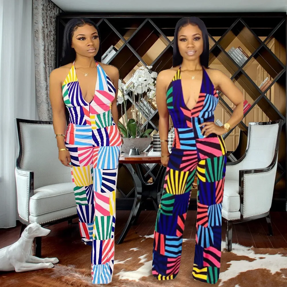 2019 Взрывные Модели европейской и американской моды линии печати Висячие шеи