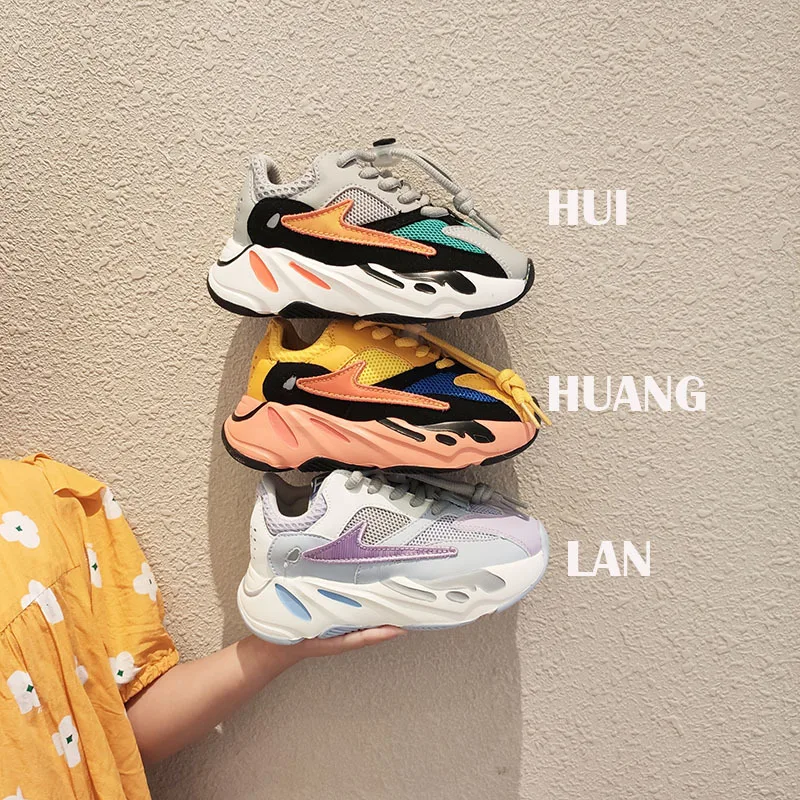 

Новинка осени 2021, модные детские повседневные ботинки в Корейском стиле, нескользящие спортивные ботинки в стиле пэчворк для маленьких мал...