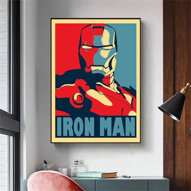 

Avengers Superhero Art Posters and Prints Iron Man Canvas Painting Marvel Movie Wall Art HD Print Canvas Living Room Home Decor
