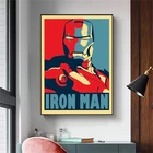Мстители, супергерои, художественные плакаты и принты, Железный человек, Картина на холсте, HD-печать по мотивам фильма Марвел, декор для гостиной