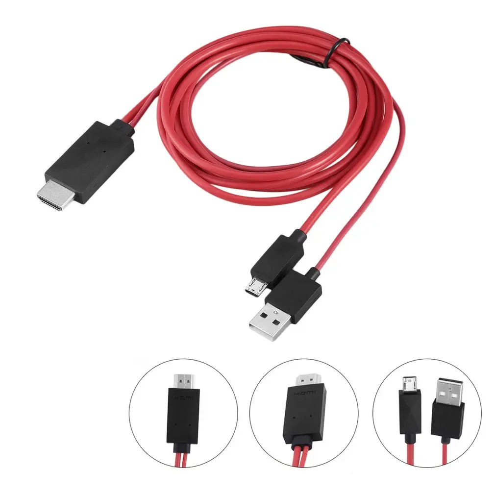 Кабель-переходник с Micro USB на HDMI 1080P MHL HDTV для Samsung Huawei Sony HTC LG | Электроника
