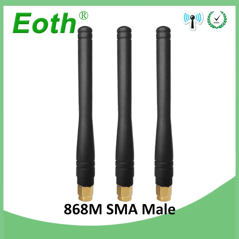 EOTH 5pcs 868mhz antenna 3dbi sma male 915mhz lora antene pbx iot module lorawan signal receiver antena high gain