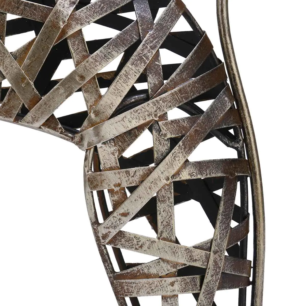 Tooarts плетеная скульптура кошки современное железное украшение креативная