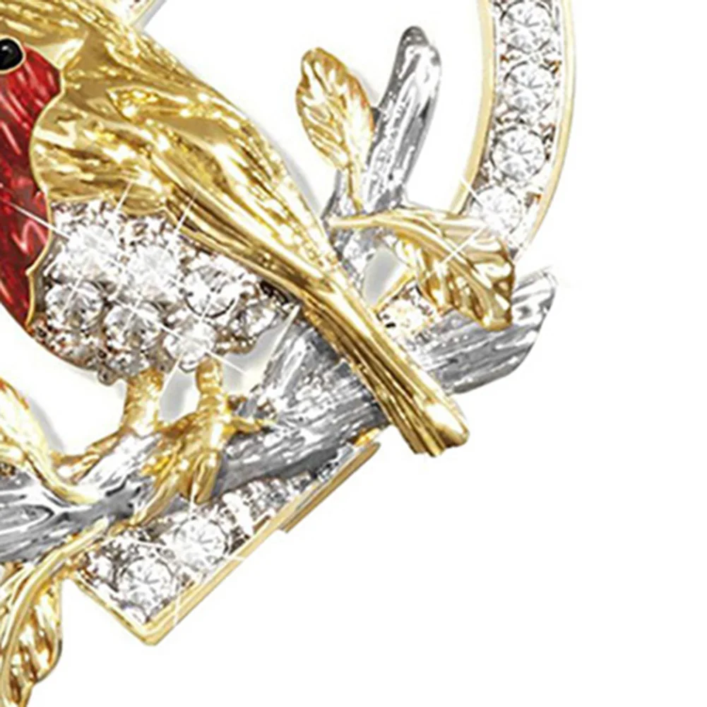 Ожерелье Стразы с подвеской в виде птицы сердца цепочка до ключиц богемное